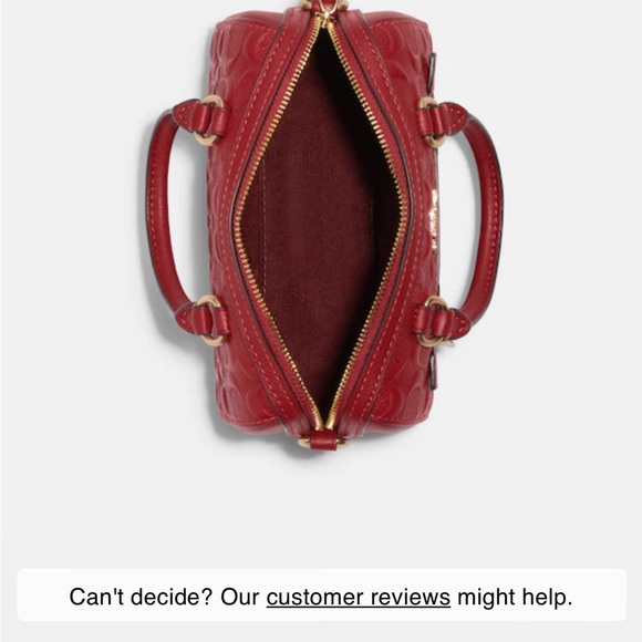 💕 - NEW COACH LEATHER SATCHEL ❤️❤️❤️- Red leather satchel❤️🍒 - Picture 3 of 5